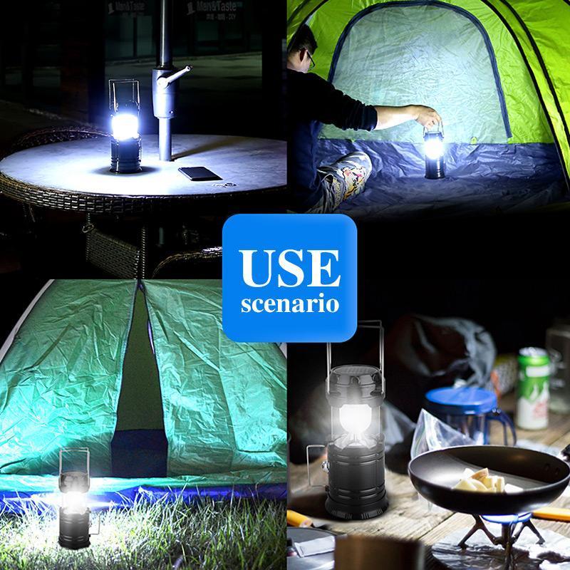 ⏳Oferta limitada al 50% de descuento⏰Linterna de camping LED con llama 3 en 1⛺🔦