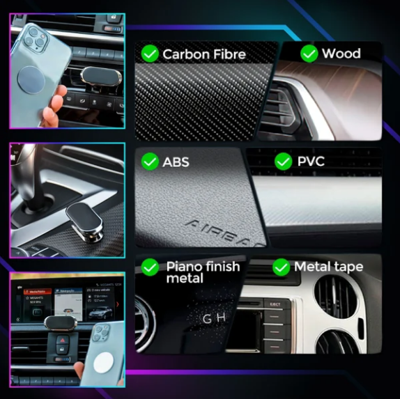 ⏳50% DESCUENTO POR TIEMPO LIMITADO⏰Soporte magnético flexible ultra resistente para móvil de coche🚗📱