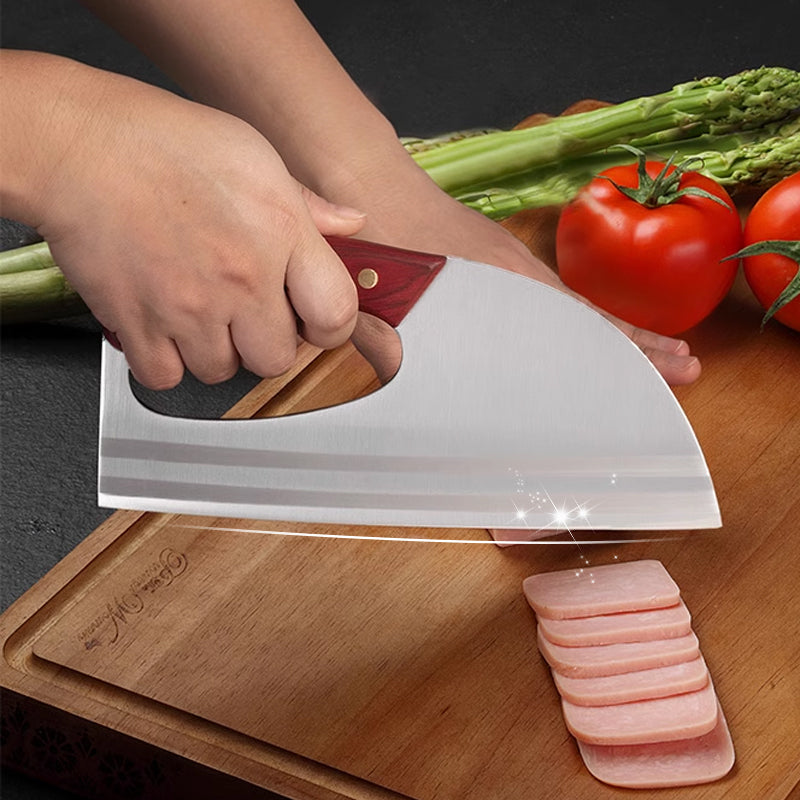 ⏰Compra 1 y llévate 1 gratis🔥Juego de cuchillos de cocina forjados | Cuchillo de chef y hacha para carne afilados y duraderos