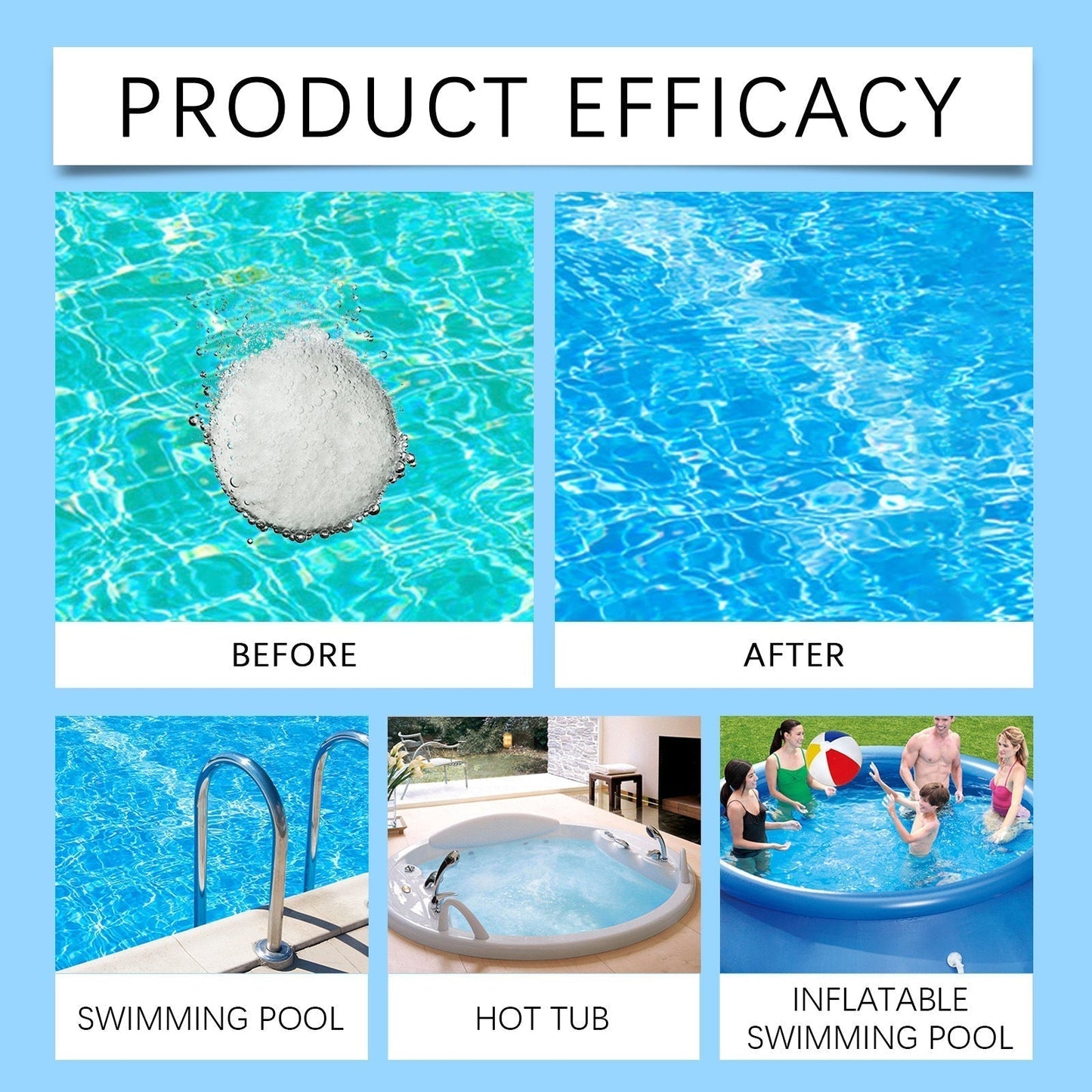 Pastillas para la limpieza de piscinas: para un agua cristalina