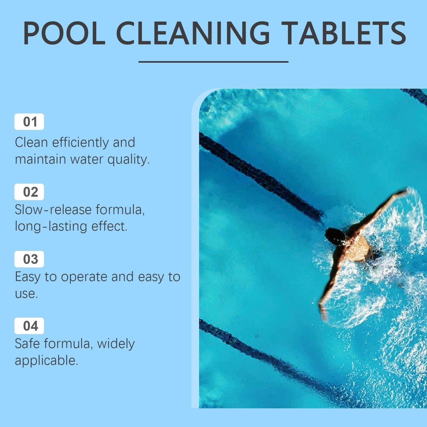 Pastillas para la limpieza de piscinas: para un agua cristalina