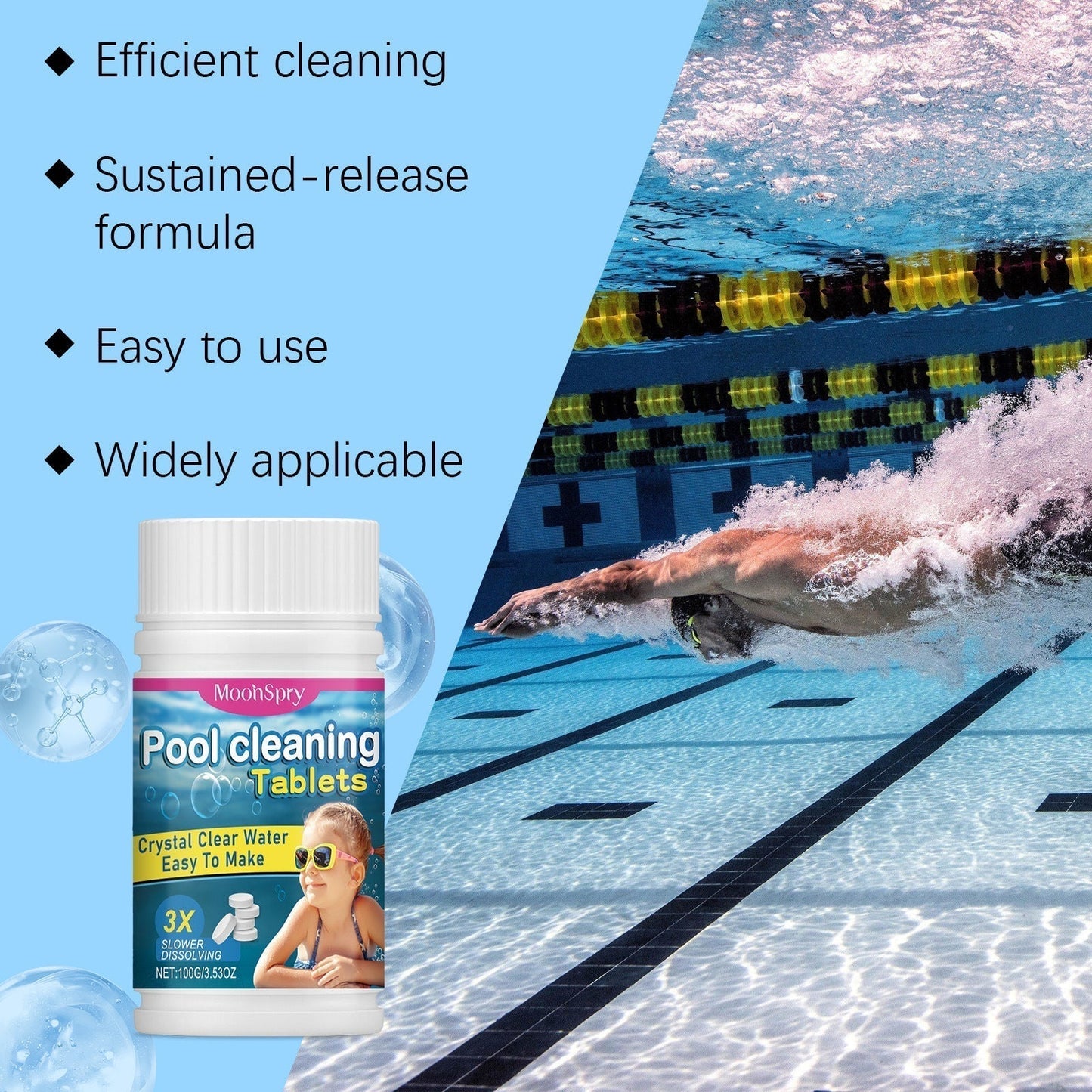 Pastillas para la limpieza de piscinas: para un agua cristalina