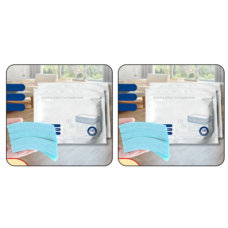Toallitas para suelos solubles en agua: solo hay que echarlas en agua, sin necesidad de medir.