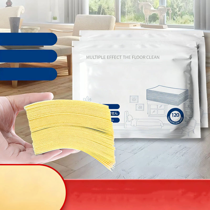 Toallitas para suelos solubles en agua: solo hay que echarlas en agua, sin necesidad de medir.