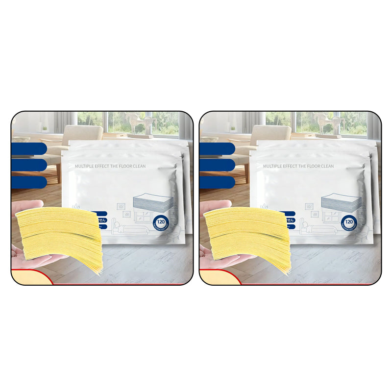 Toallitas para suelos solubles en agua: solo hay que echarlas en agua, sin necesidad de medir.