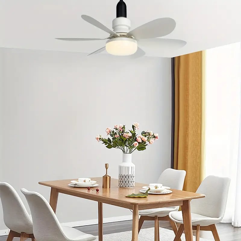 🔥Rebajas: 62% de descuento🎁 Ventilador de techo y lámpara 2 en 1 portátil con mando a distancia