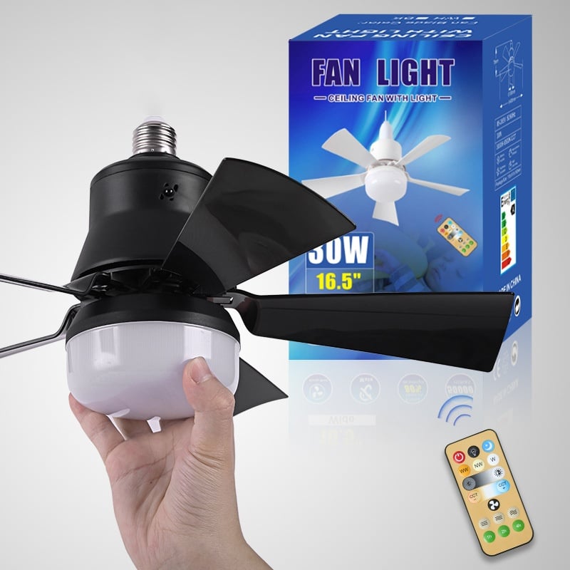 🔥Rebajas: 62% de descuento🎁 Ventilador de techo y lámpara 2 en 1 portátil con mando a distancia