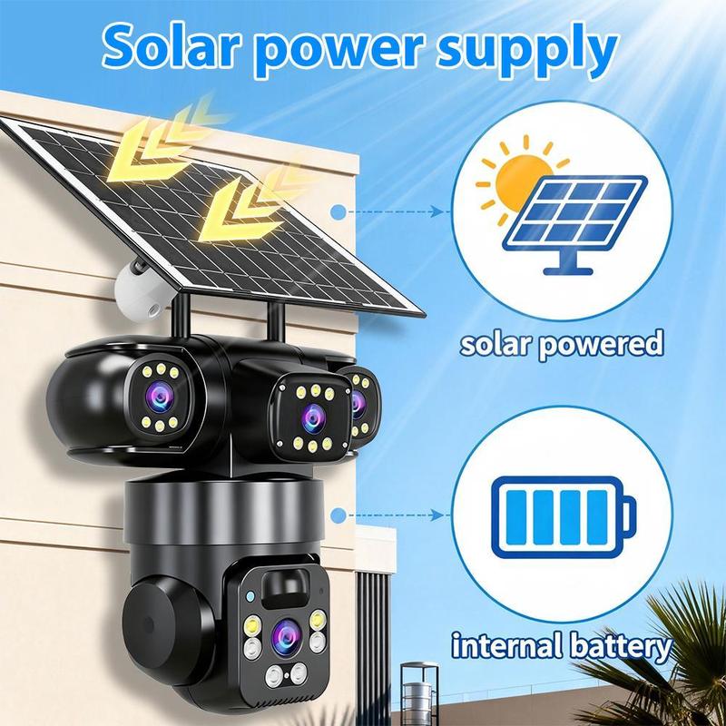 ⏳Oferta Especial por Tiempo Limitado⏰Cámara de Seguridad Wi-Fi Exterior 6K 9MP | Zoom 10x, 3 Lentes, PTZ 360° | Resistente al Agua IP66, Visión Nocturna a Color, Audio Bidireccional, Seguimiento de Movimiento