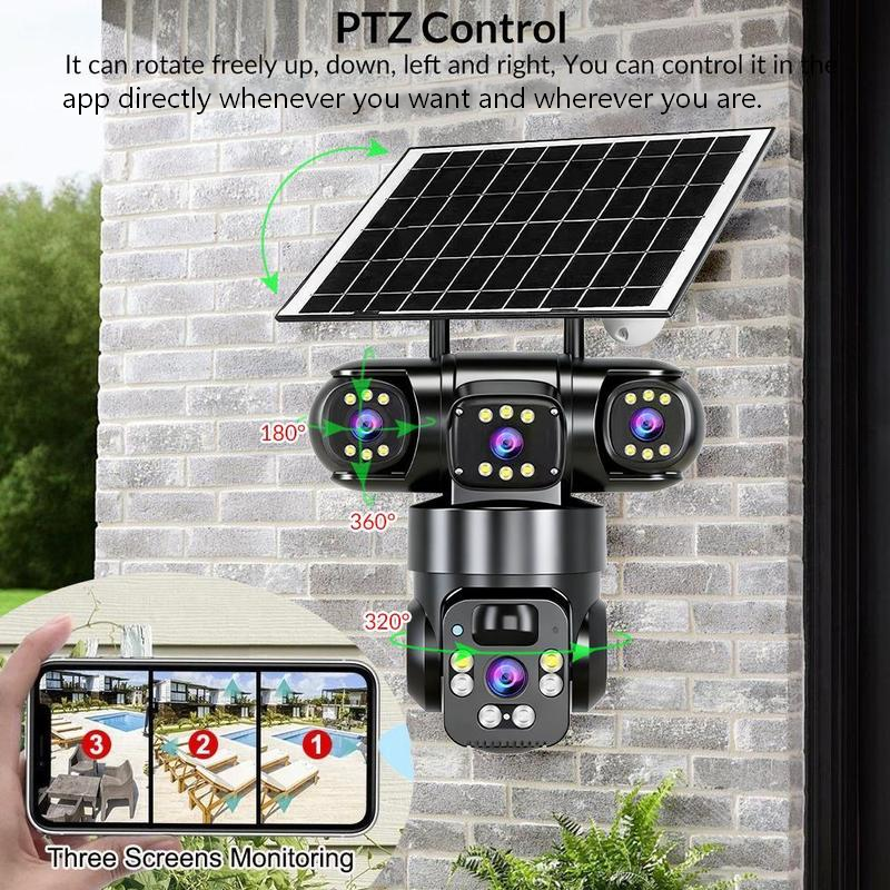 ⏳Oferta Especial por Tiempo Limitado⏰Cámara de Seguridad Wi-Fi Exterior 6K 9MP | Zoom 10x, 3 Lentes, PTZ 360° | Resistente al Agua IP66, Visión Nocturna a Color, Audio Bidireccional, Seguimiento de Movimiento