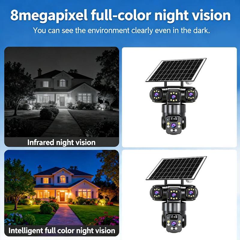 ⏳Oferta Especial por Tiempo Limitado⏰Cámara de Seguridad Wi-Fi Exterior 6K 9MP | Zoom 10x, 3 Lentes, PTZ 360° | Resistente al Agua IP66, Visión Nocturna a Color, Audio Bidireccional, Seguimiento de Movimiento