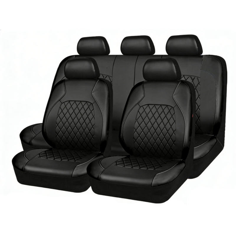 🚗🔥Juego de 9 Fundas para Asientos de Coche de Cuero de Ajuste Universal – Protege tu Interior con Estilo y Durabilidad 🛋️✨