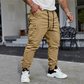 Pantalones de carga casuales con cordón para hombre