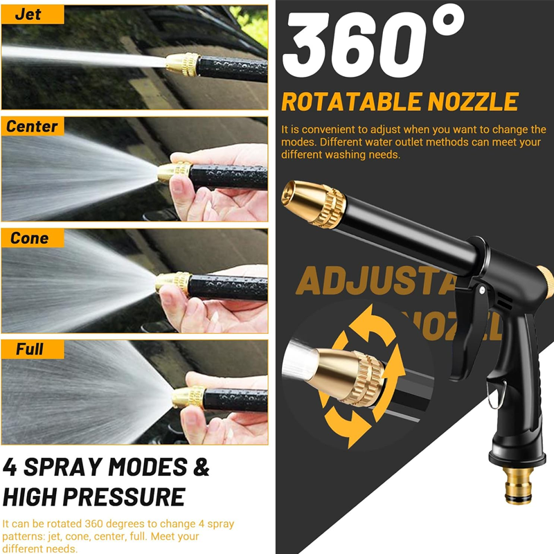 📢📢¡50% DE DESCUENTO! ⏰ Kit de pistola de agua de alta presión para lavado de coches 🚗💦
