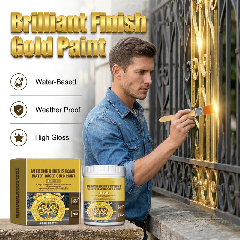 Pintura dorada a base de agua resistente a la intemperie