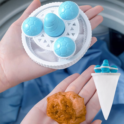Bola flotante para la lavadora mejorada con bolsa filtrante para eliminar el pelo