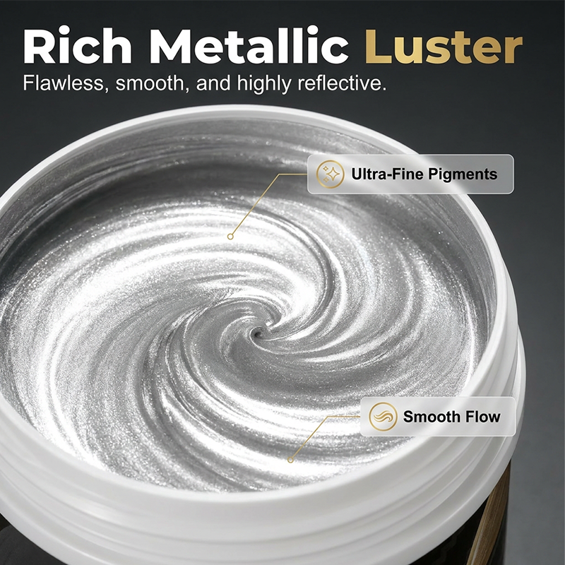 Pintura de plata al agua para metal y madera
