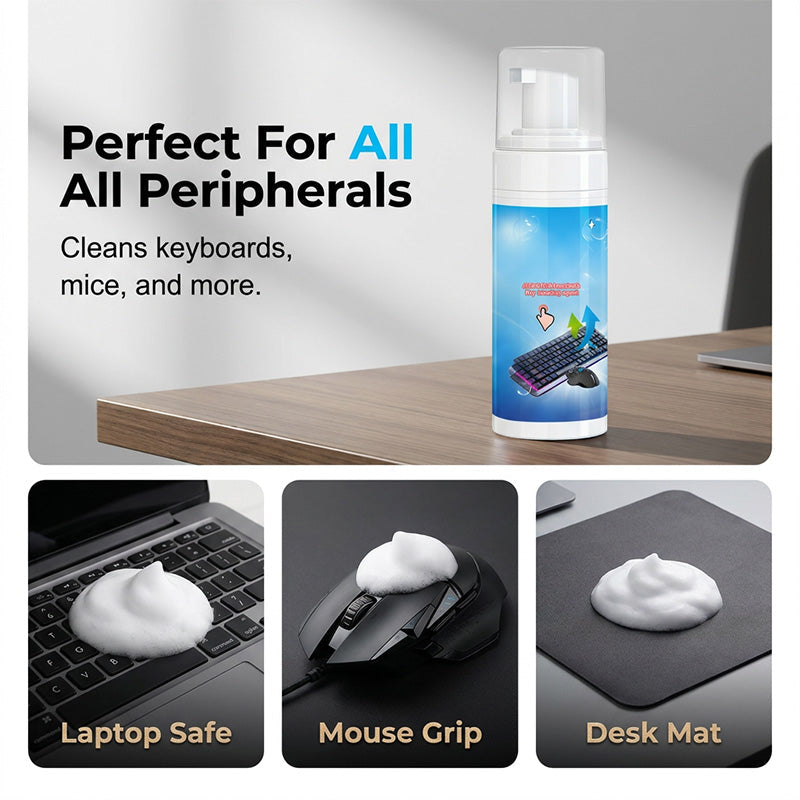 🎉Oferta especial: 50 % de descuento🎉Limpiador en espuma para teclado y ratón