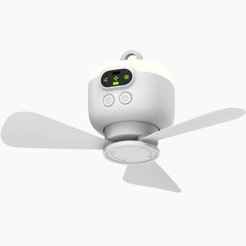 Ventilador de techo recargable con luz LED