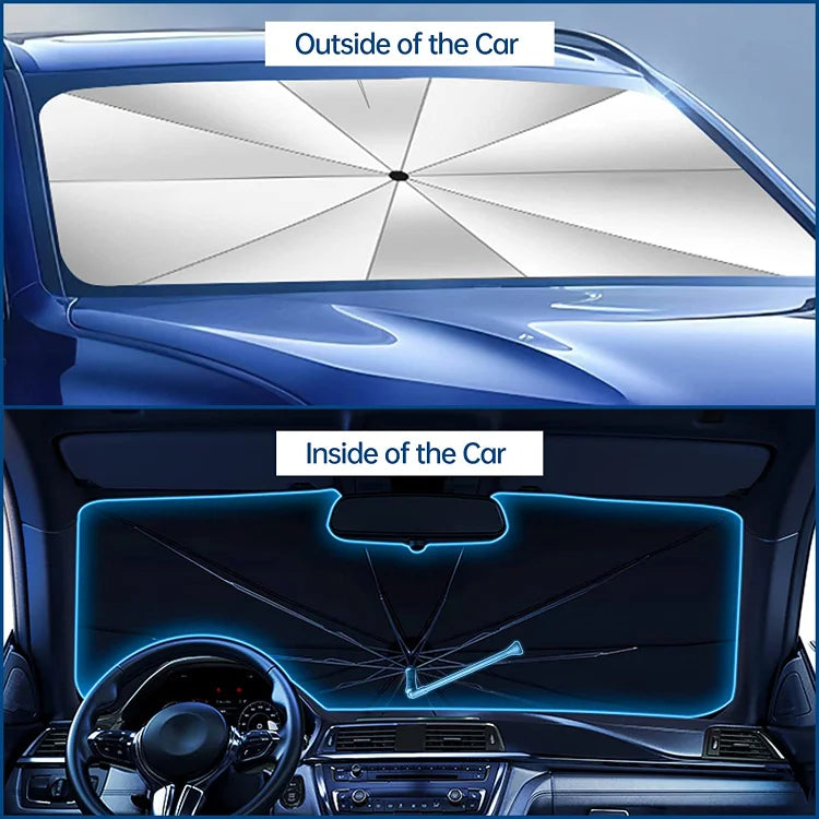 Parasol para el parabrisas del coche: parasol plegable para el parabrisas, con protección UV, para la ventana delantera del coche