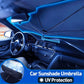 Parasol para el parabrisas del coche: parasol plegable para el parabrisas, con protección UV, para la ventana delantera del coche