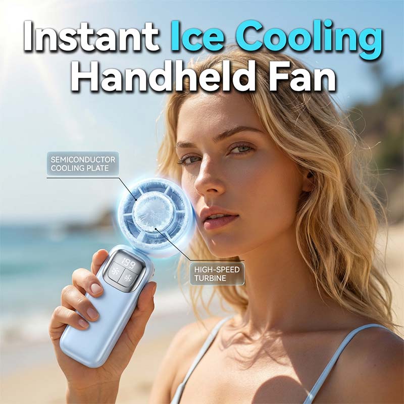 ❄️Ventilador de mano con refrigeración por semiconductor