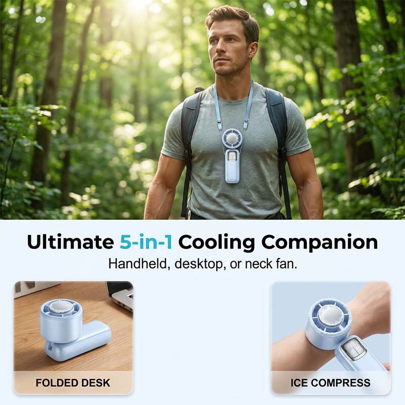 ❄️Ventilador de mano con refrigeración por semiconductor