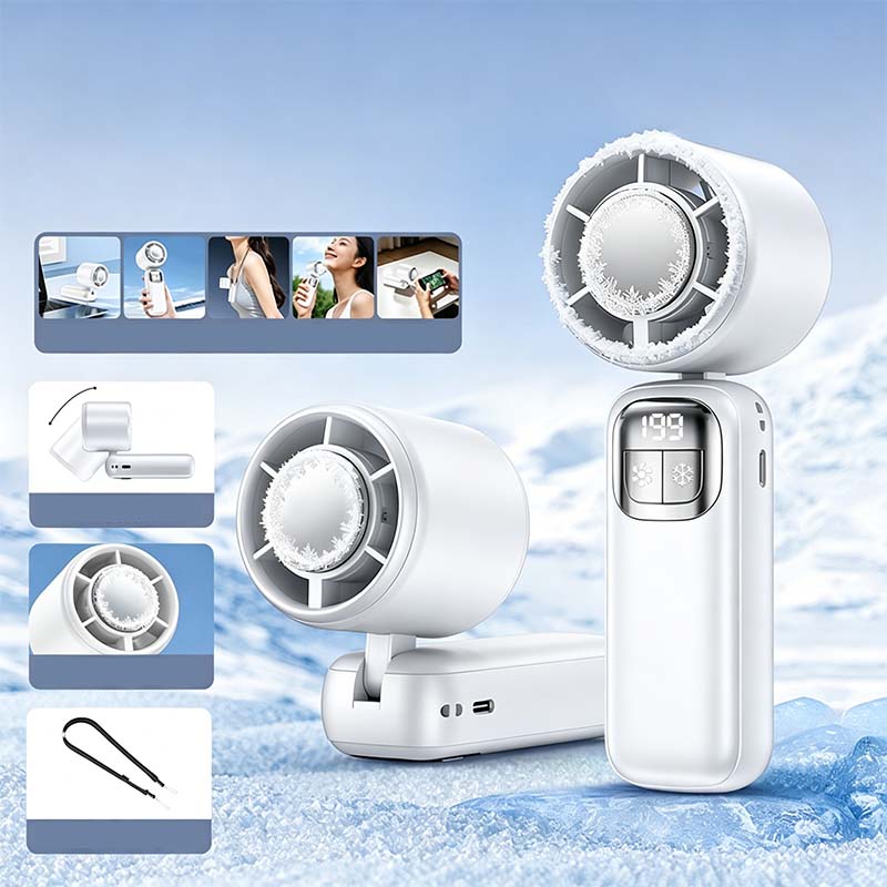 ❄️Ventilador de mano con refrigeración por semiconductor