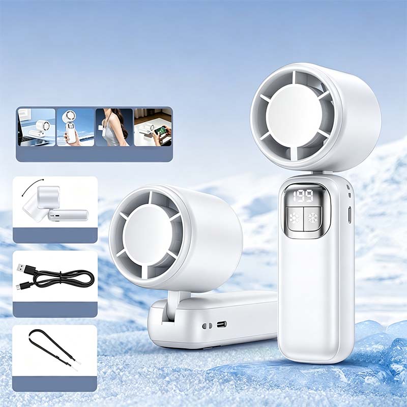 ❄️Ventilador de mano con refrigeración por semiconductor