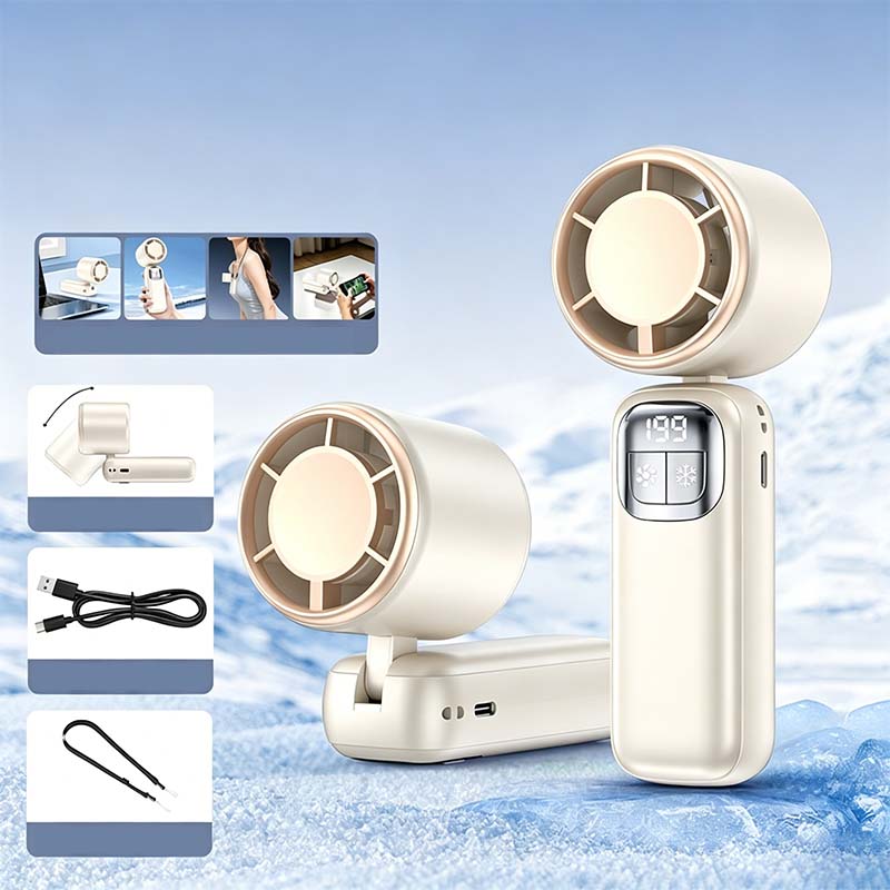 ❄️Ventilador de mano con refrigeración por semiconductor
