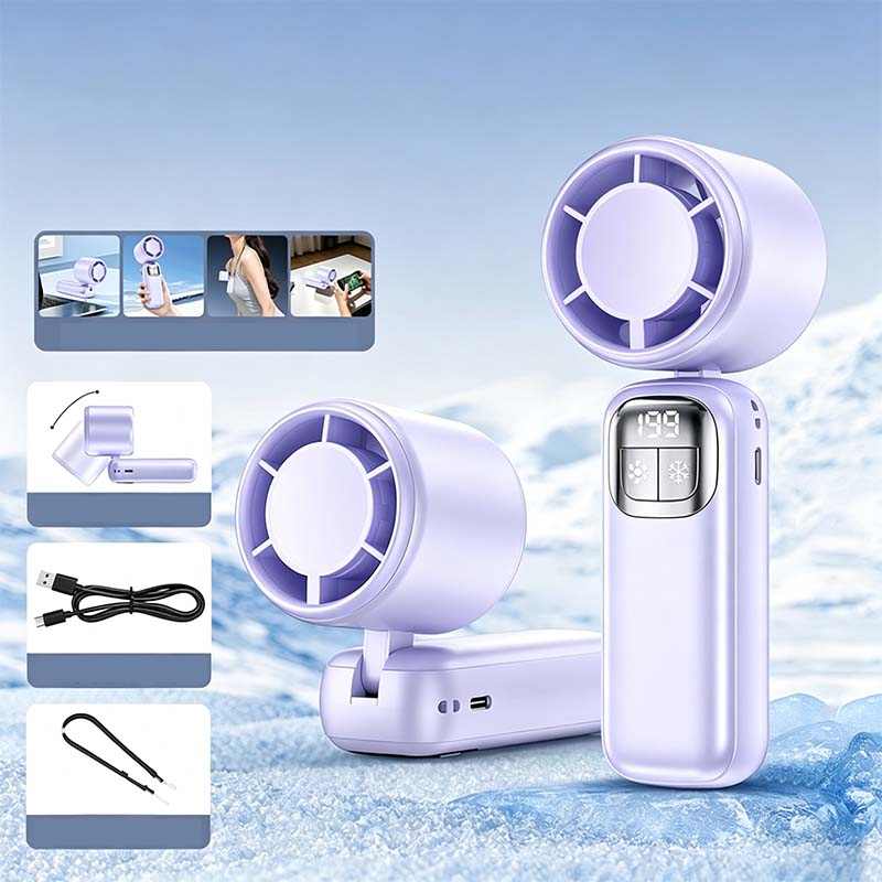 ❄️Ventilador de mano con refrigeración por semiconductor