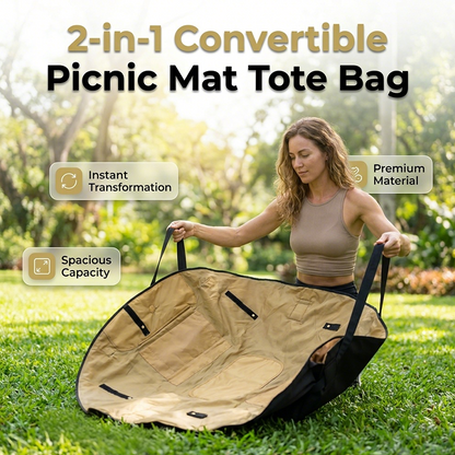 🧺✨ Bolso convertible para mantel de picnic 2 en 1 – Bolso de mano de viaje portátil de gran capacidad ✈️📦 | ¡50% de descuento ahora! 🔥