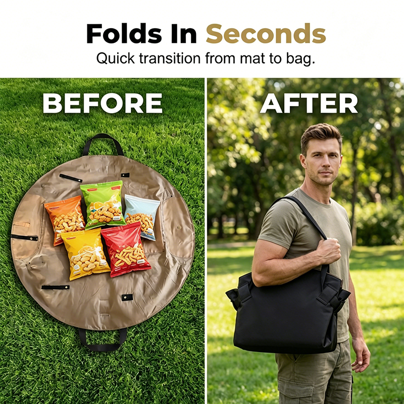 🧺✨ Bolso convertible para mantel de picnic 2 en 1 – Bolso de mano de viaje portátil de gran capacidad ✈️📦 | ¡50% de descuento ahora! 🔥