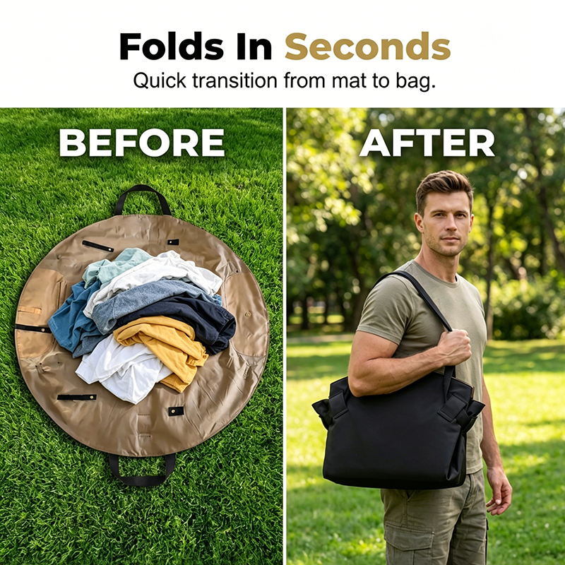 🧺✨ Bolso convertible para mantel de picnic 2 en 1 – Bolso de mano de viaje portátil de gran capacidad ✈️📦 | ¡50% de descuento ahora! 🔥