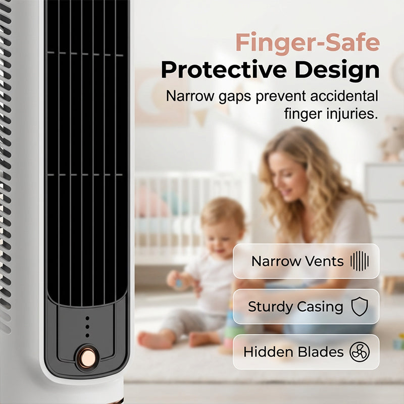 Ventilador de torre USB portátil con 3 velocidades