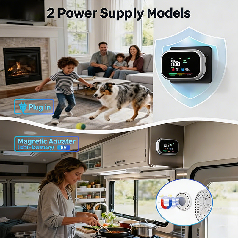 🔥50% DESCUENTO EN PRODUCTOS SELECCIONADOS🎉 Alarma portátil multigas con pantalla LCD y respaldo de batería