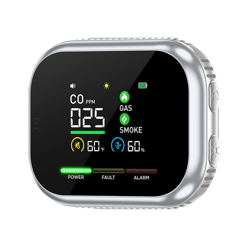 🔥50% DESCUENTO EN PRODUCTOS SELECCIONADOS🎉 Alarma portátil multigas con pantalla LCD y respaldo de batería
