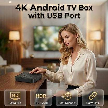 📺🔥 ¡OFERTA 50% OFF! Android TV Box 4K – Streaming Ultra HD y Rendimiento Fluido