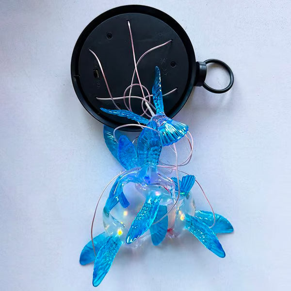 🦋 Mejore su jardín - ✨Creative Bird Design Solar Wind Chimes