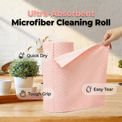 🔥50% DESCUENTO POR TIEMPO LIMITADO💥Rollo de paños de microfibra reutilizables