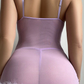 Conjunto de dos piezas con vestido sexy de tirantes finos y tanga