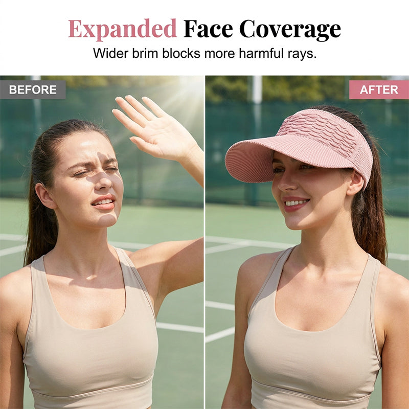Precio especial último día!!🏖️ Visera para mujer SunSafeTok con apertura para coleta alta 🧢 Transpirable, protección UV400 ☀️ Ideal para correr, senderismo, días de playa y el estilo "That Girl" del día a día 💁‍♀️✨
