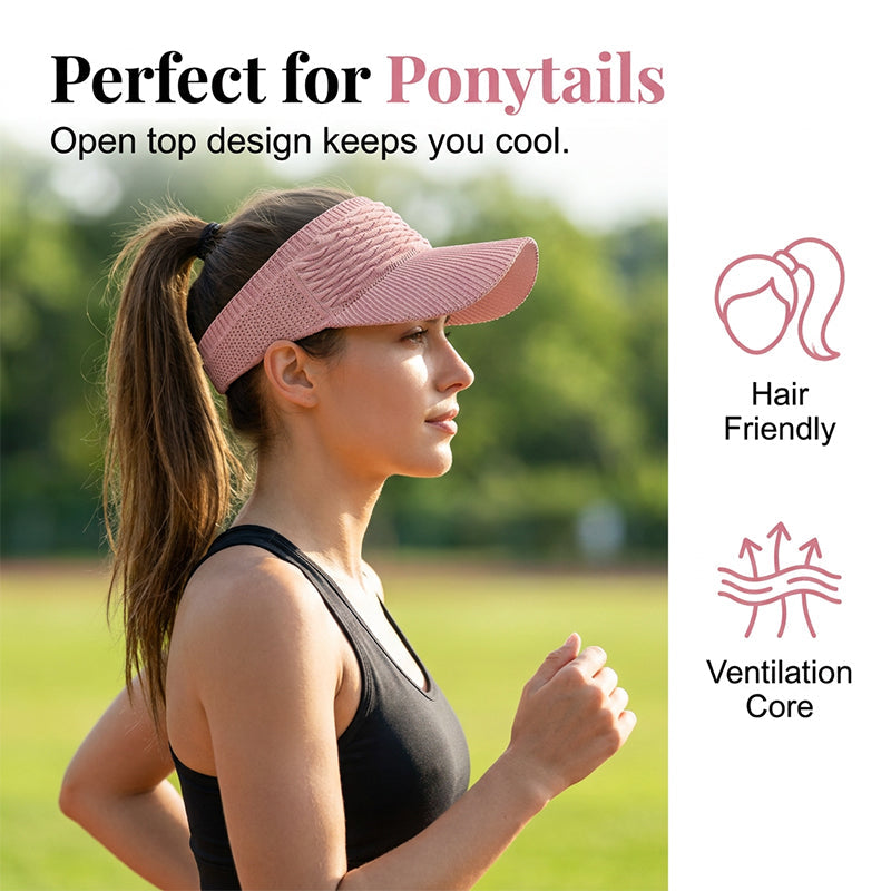 Precio especial último día!!🏖️ Visera para mujer SunSafeTok con apertura para coleta alta 🧢 Transpirable, protección UV400 ☀️ Ideal para correr, senderismo, días de playa y el estilo "That Girl" del día a día 💁‍♀️✨
