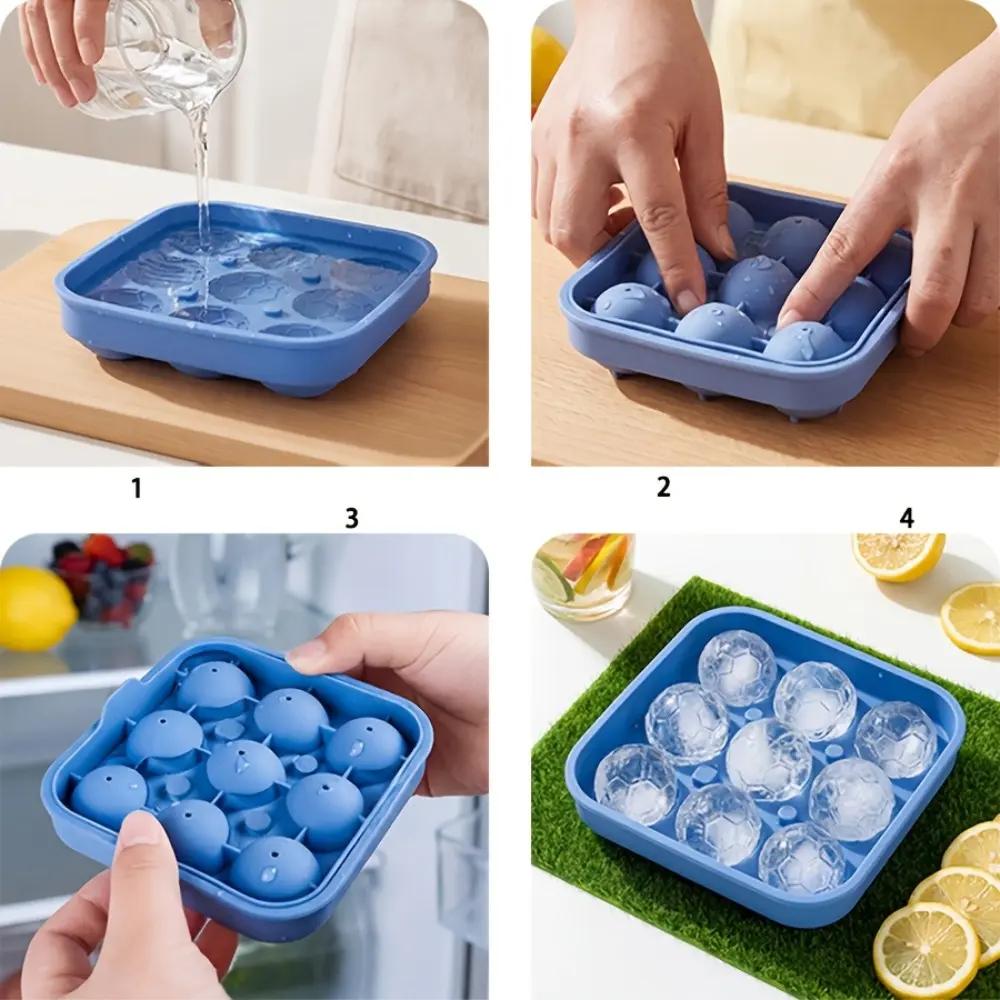 Moule à glaçons en silicone en forme de ballon de football