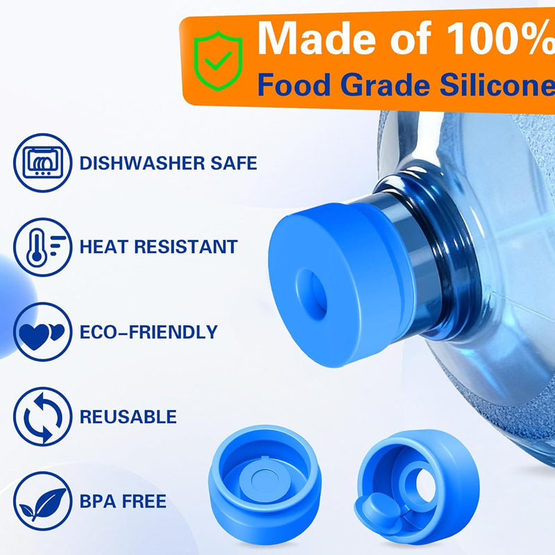 Tapa de silicona reutilizable para botellas de agua