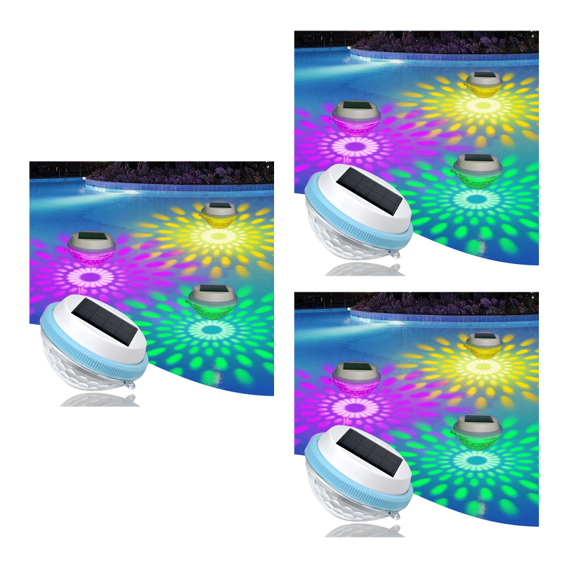 Luz flotante LED solar para piscina