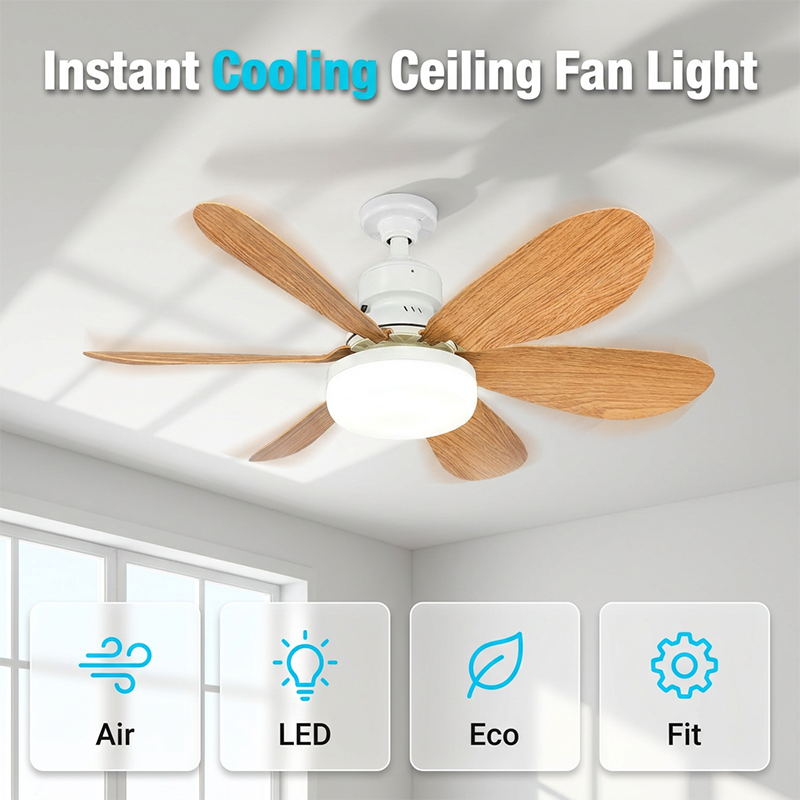 🌬️Ventilador de techo con luz inteligente 2 en 1 💡