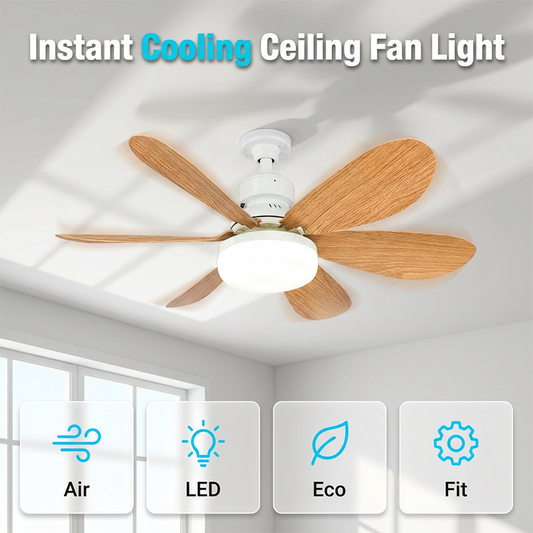 🌬️Ventilador de techo con luz inteligente 2 en 1 💡