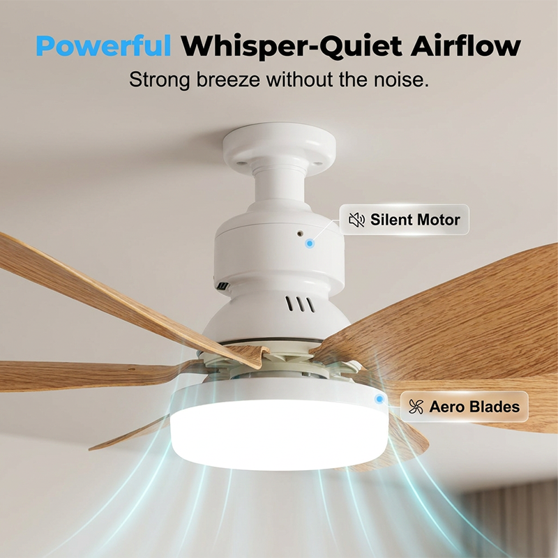 🌬️Ventilador de techo con luz inteligente 2 en 1 💡