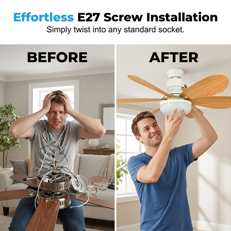 🌬️Ventilador de techo con luz inteligente 2 en 1 💡