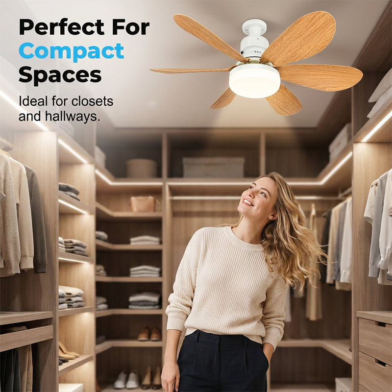 🌬️Ventilador de techo con luz inteligente 2 en 1 💡